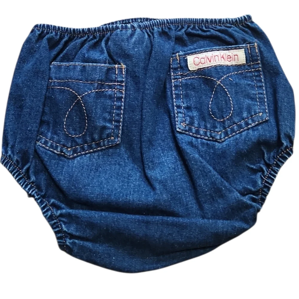 Calvin Klein Dark Blue Denim Diaper Cover